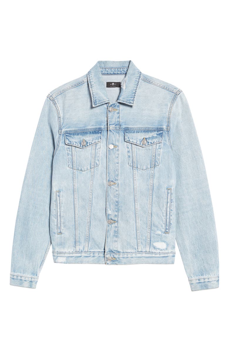 7 For All Mankind Denim Trucker Jacket, Alternate, color, 