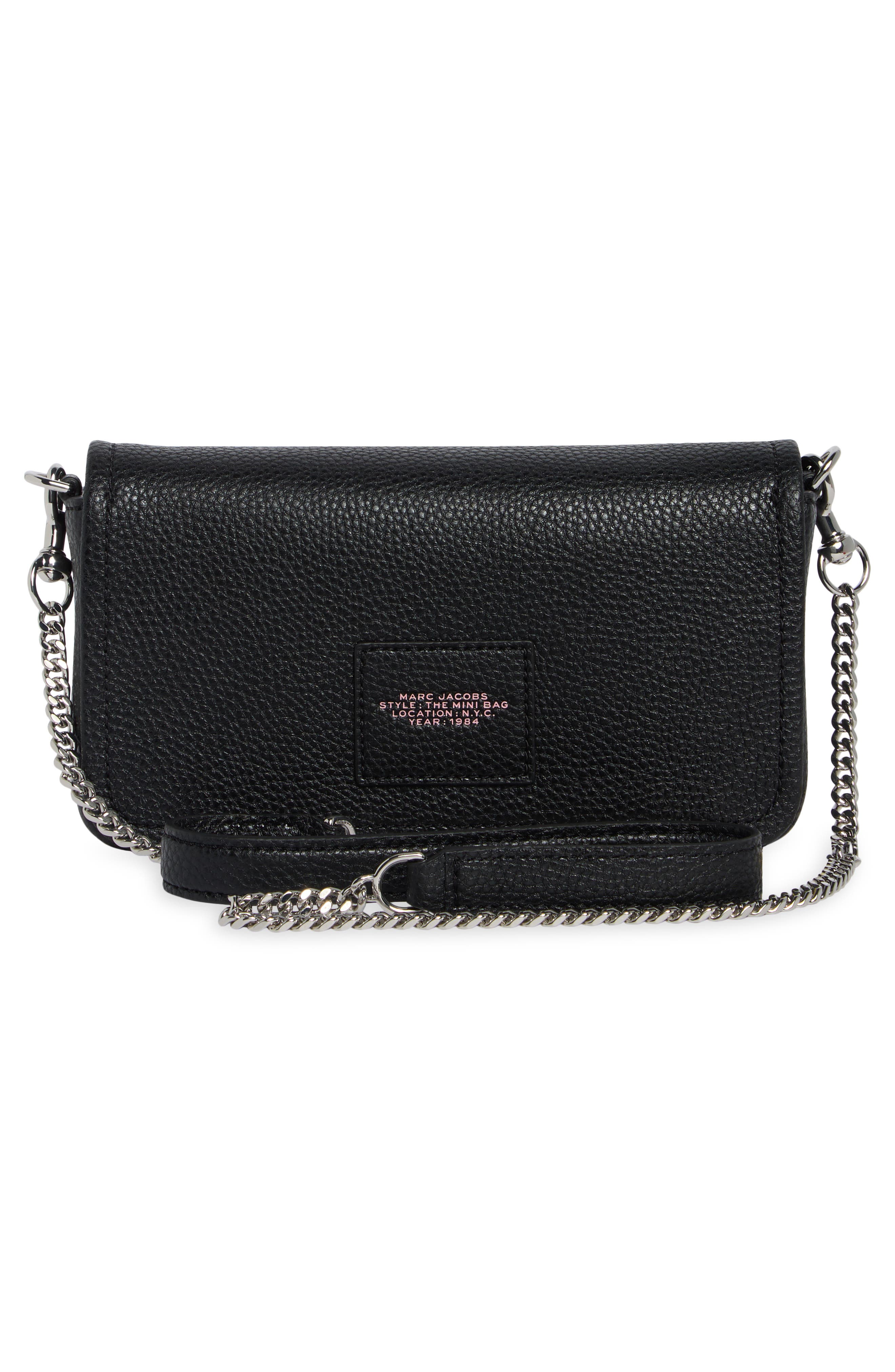 The Mini Bag Leather Crossbody Bag, Alternate, color, BLACK MULTI