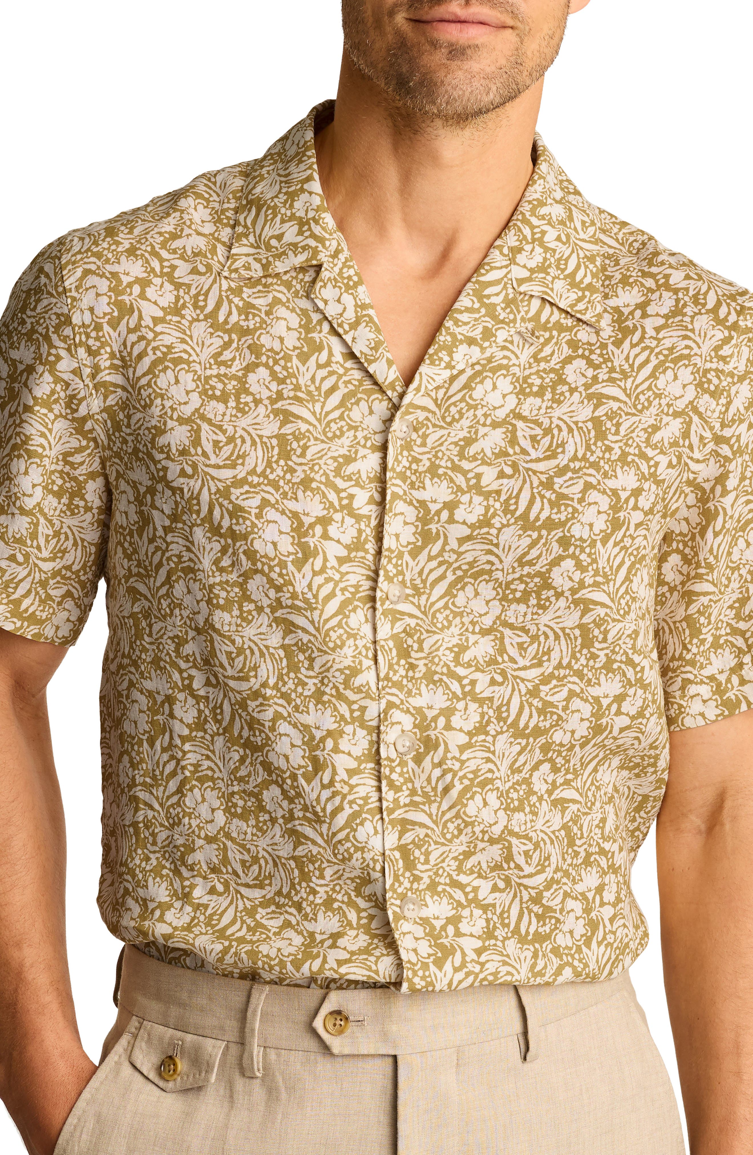 Bonobos Resort Riveria Floral Linen Camp Shirt