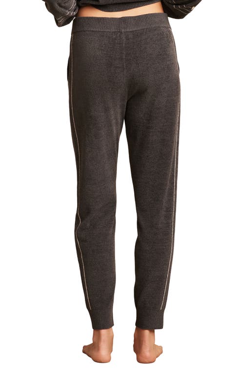 Barefoot Dreams Heartbeat Stripe Cozychic Ultra Lite® Lounge Pants In Carbon/sunrise Pink