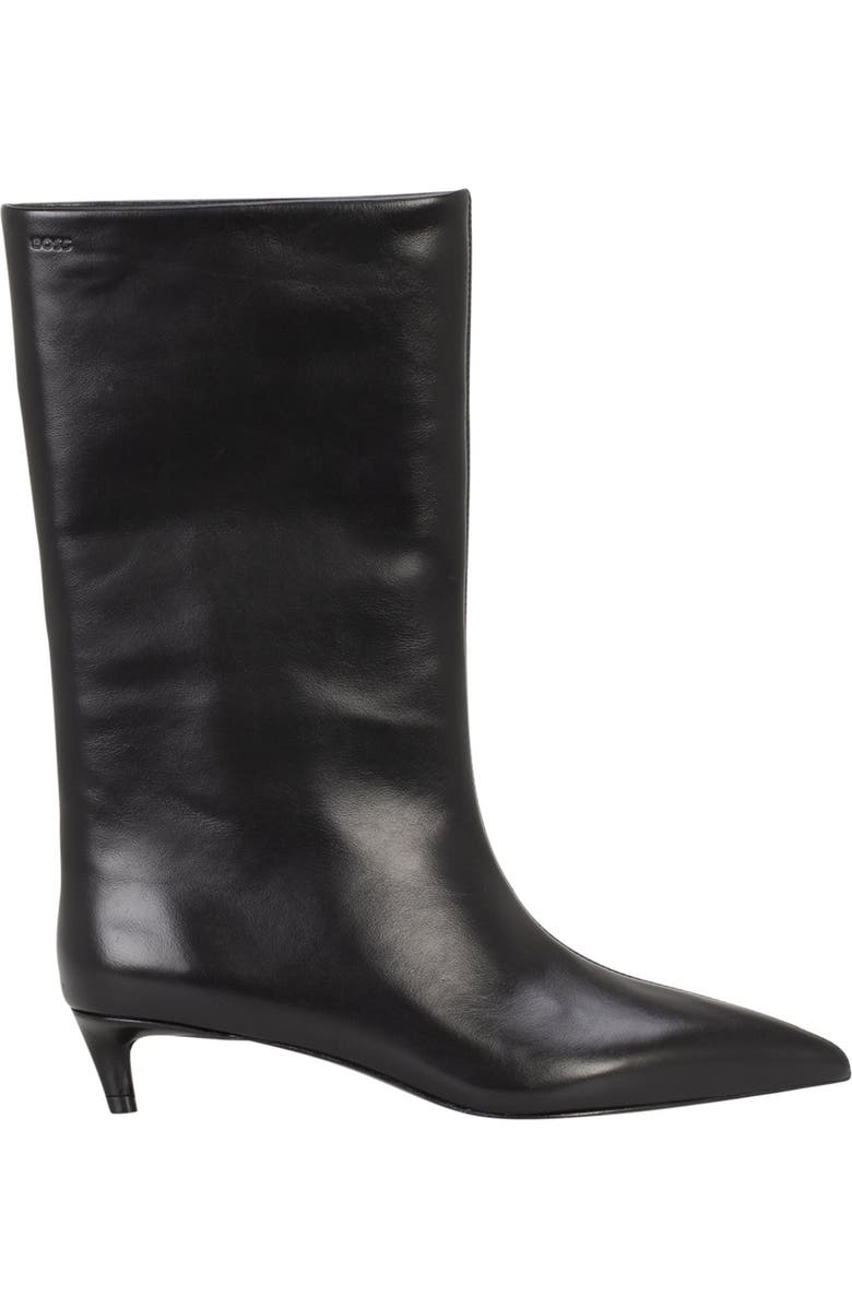 BOSS Gracey Kitten Heel Boot, Main, color, Black