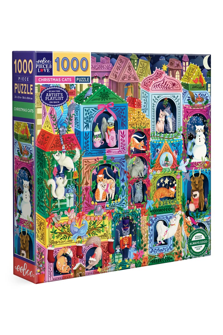 Christmas Cats 1,000-Piece Puzzle, Main, color, MULTI