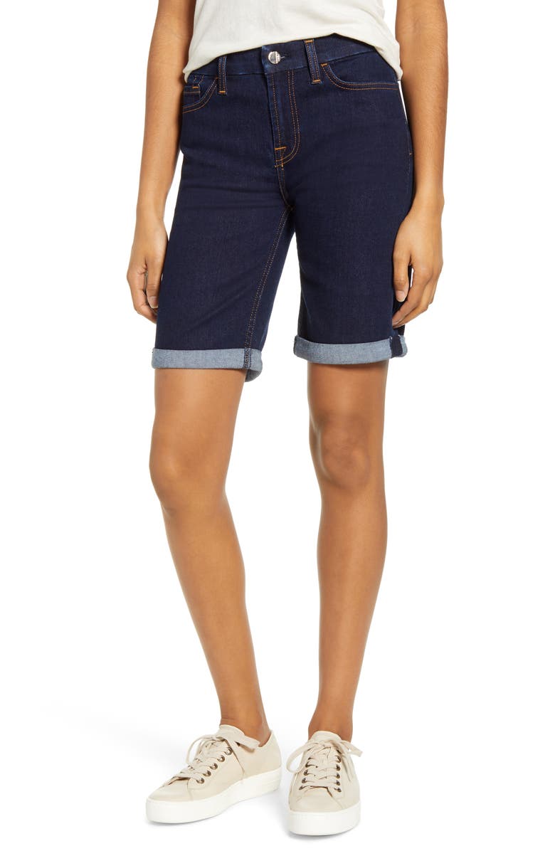 JEN7 by 7 For All Mankind JEN7 High Waist Denim Bermuda Shorts, Main, color,