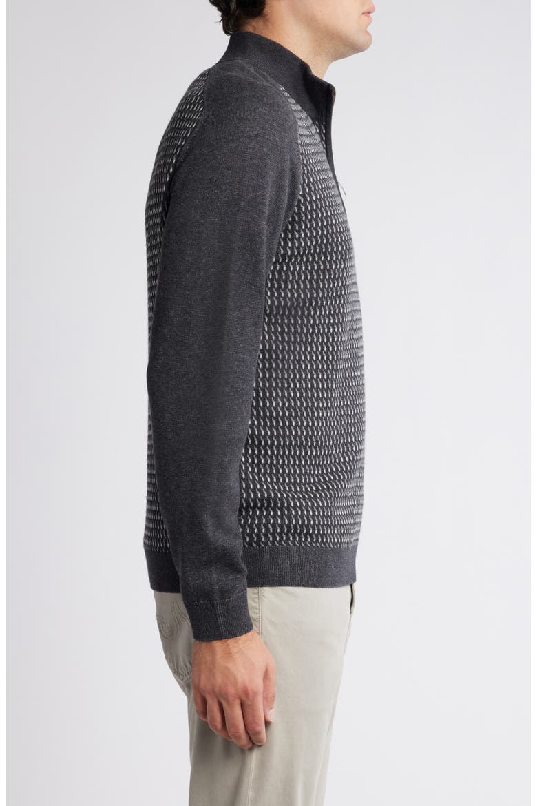 Coastal Shores Quarter Zip Sweater, Alternate, color, CHARCOAL