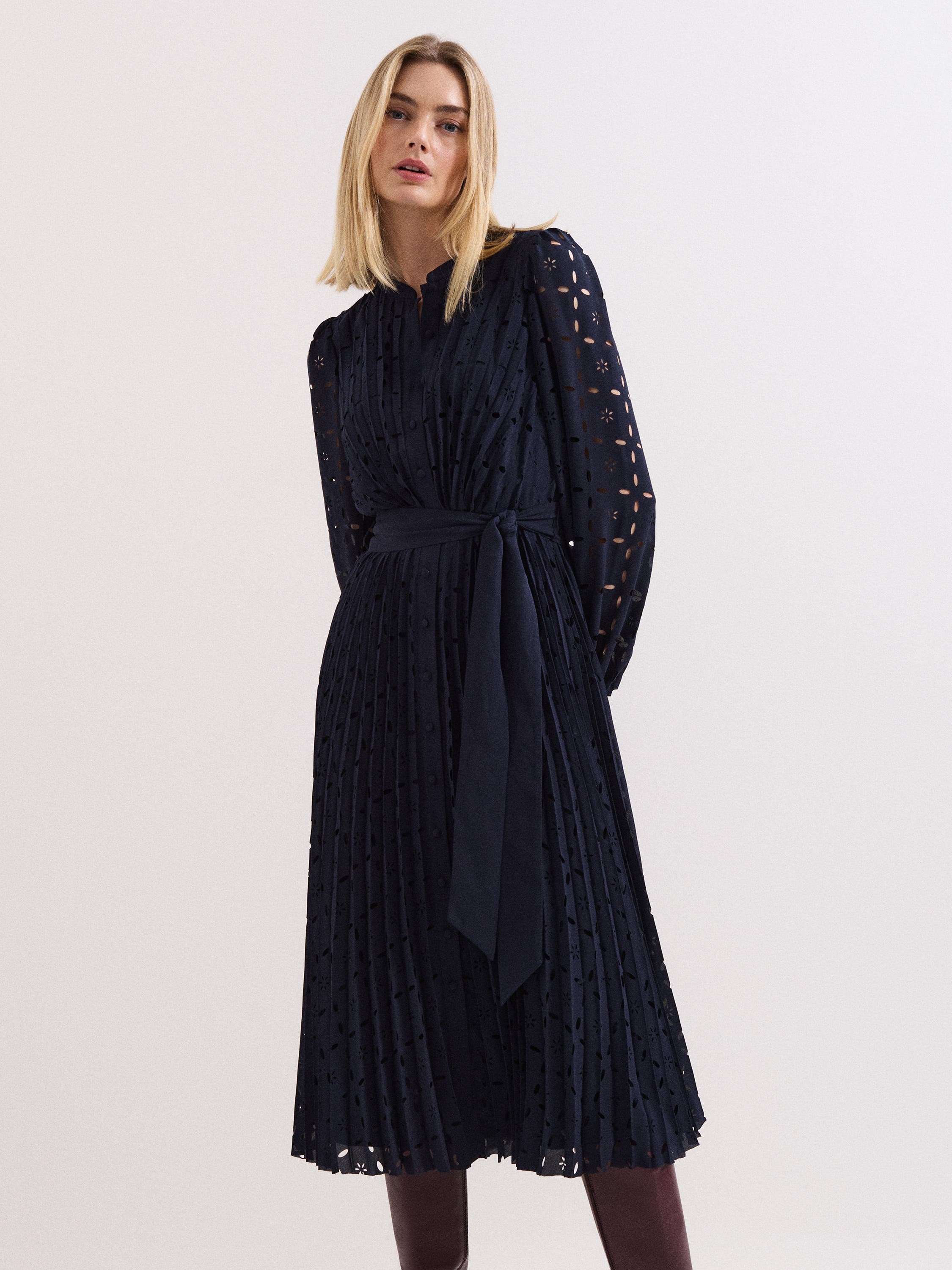 Marina Pleated Midi Dress - image 2