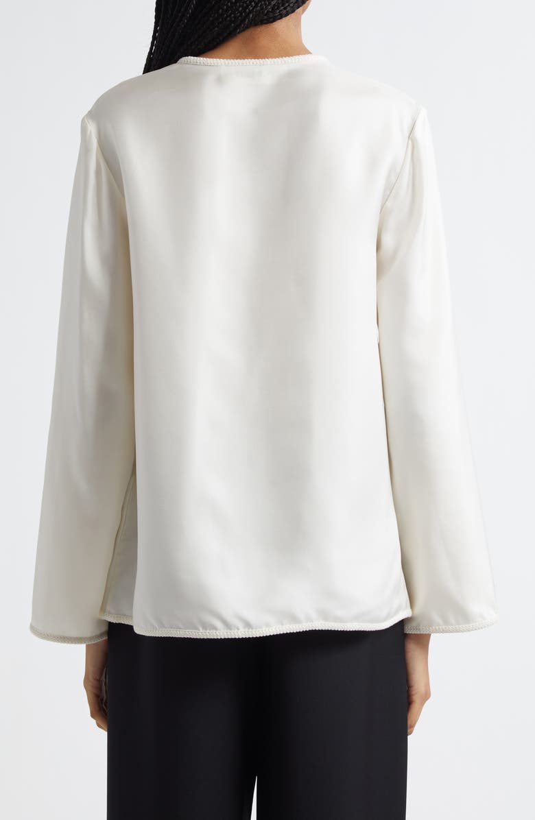 Róhe Pankou Knot Silk Top, Alternate, color, 