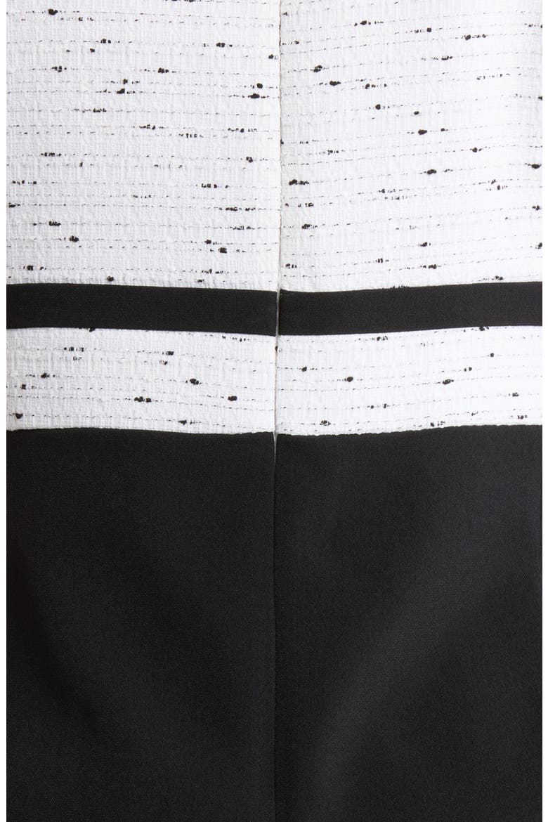Two Tone Sleeveless Sheath Dress, Alternate, color, LILY WHITE/ BLACK