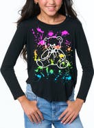 Malibu Sugar Tunic top with Teddy Bear screen - Little Kid