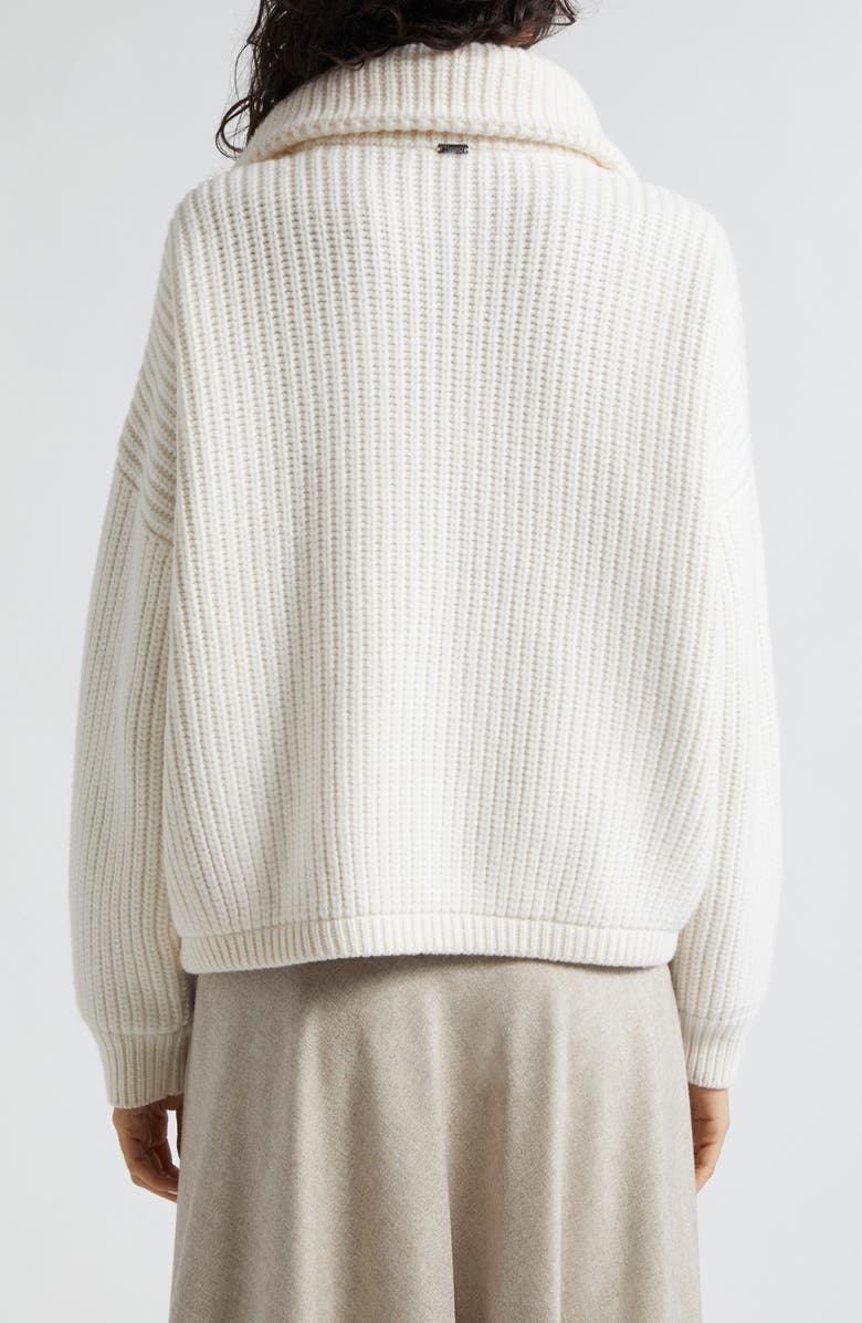 Herno Rib Wool Sweater Knit Bomber Jacket, Alternate, color, 