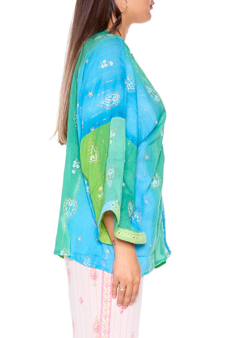 Cotton Short Cover-Up, Alternate, color, BLUE