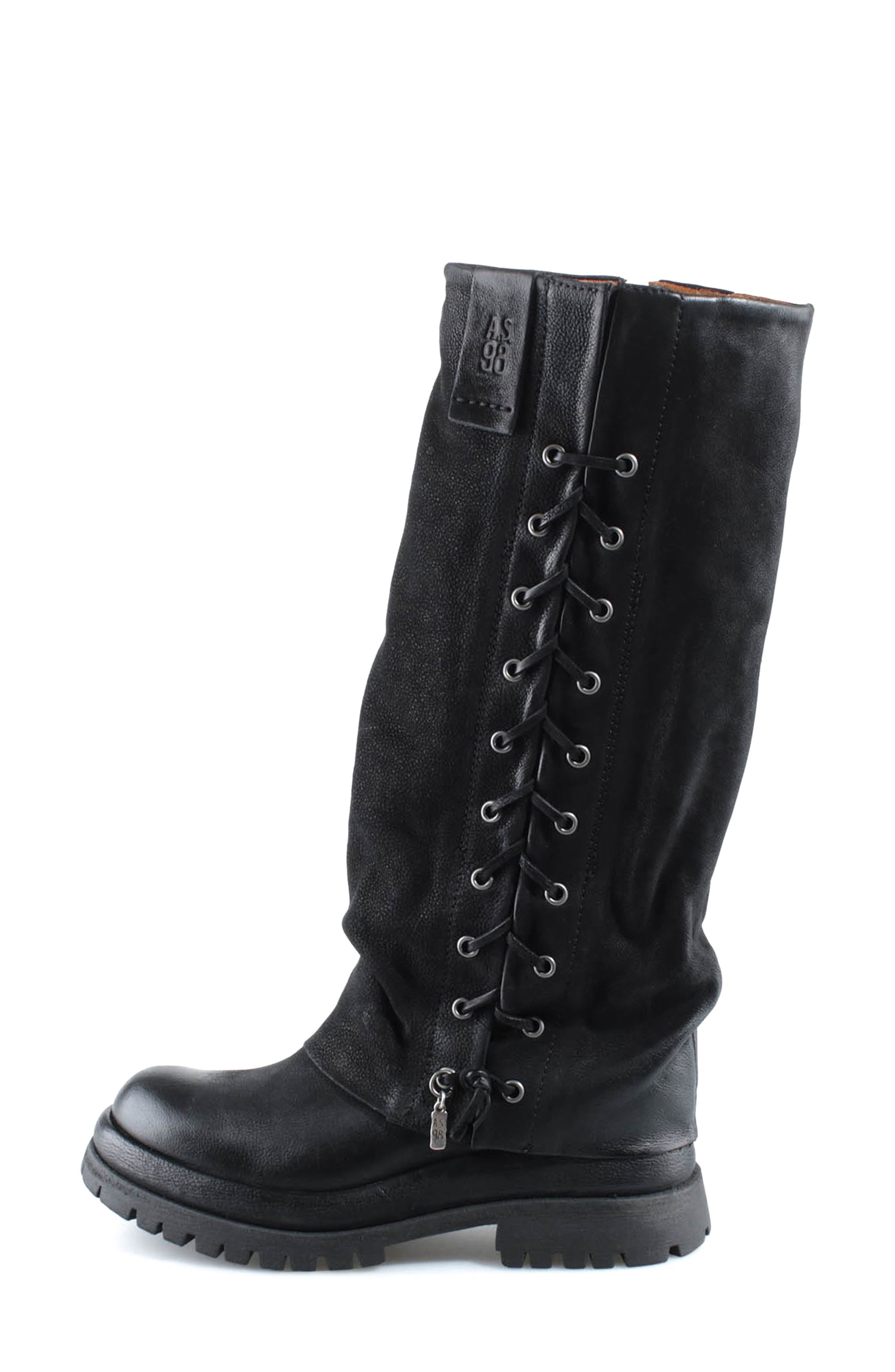 Doson Leather Knee High Boot, Alternate, color, BLACK