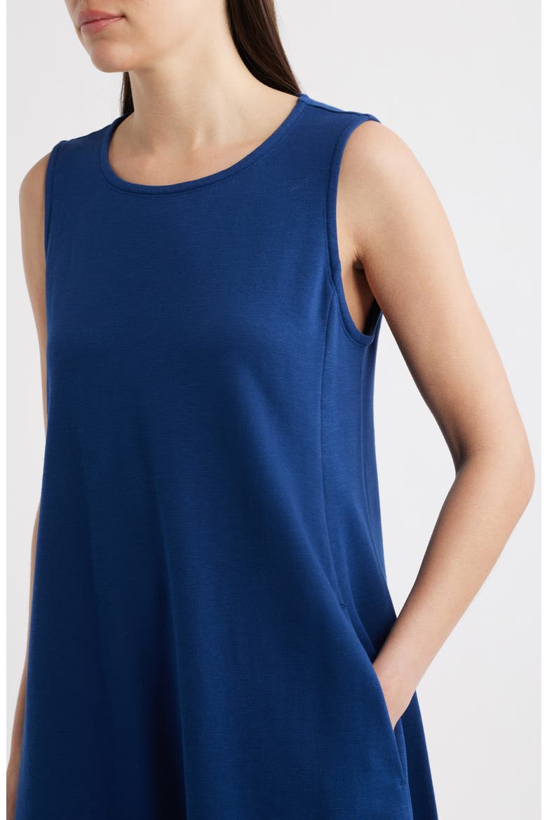 ROUND NECK A-LINE K/L DRESS, Alternate, color, DEEP DIVE