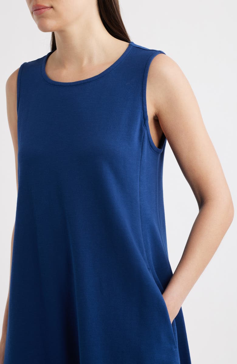 Eileen Fisher Round Neck Sleeveless A-Line Dress, Alternate, color, Deep Dive