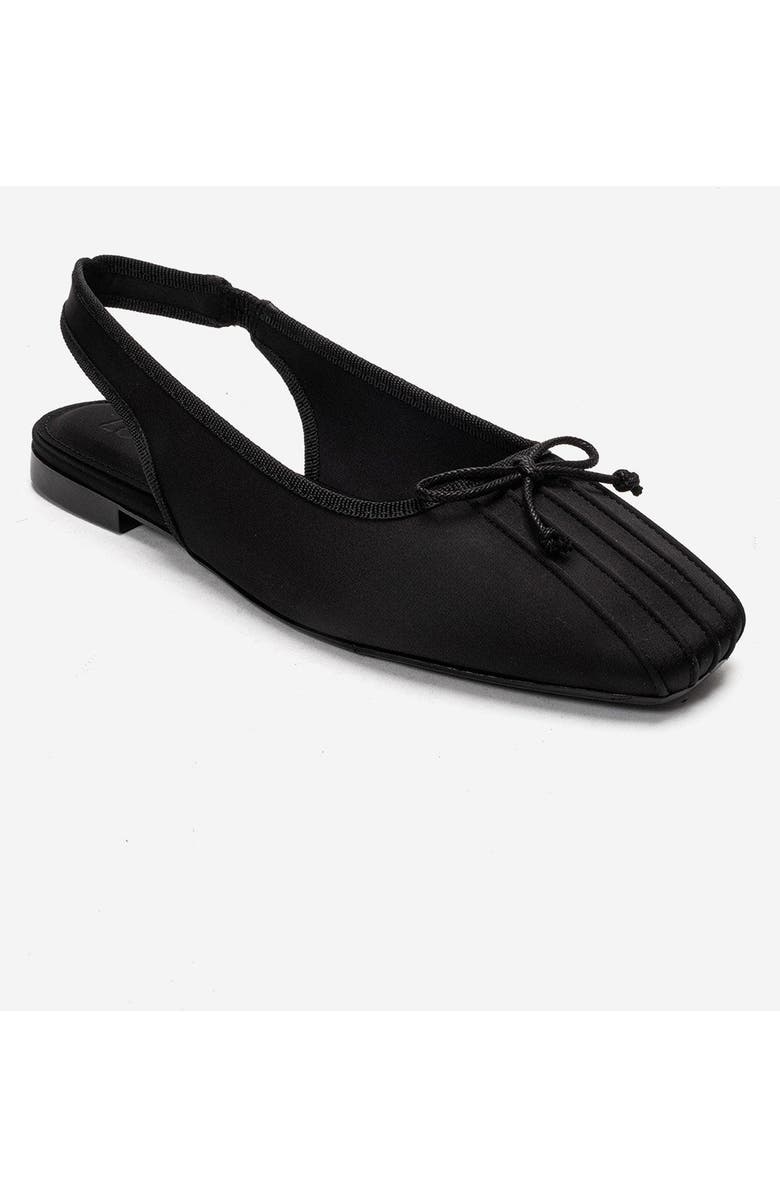 Prologue Shoes Zelvia Bow Slingback Ballet Flat, Alternate, color, Black