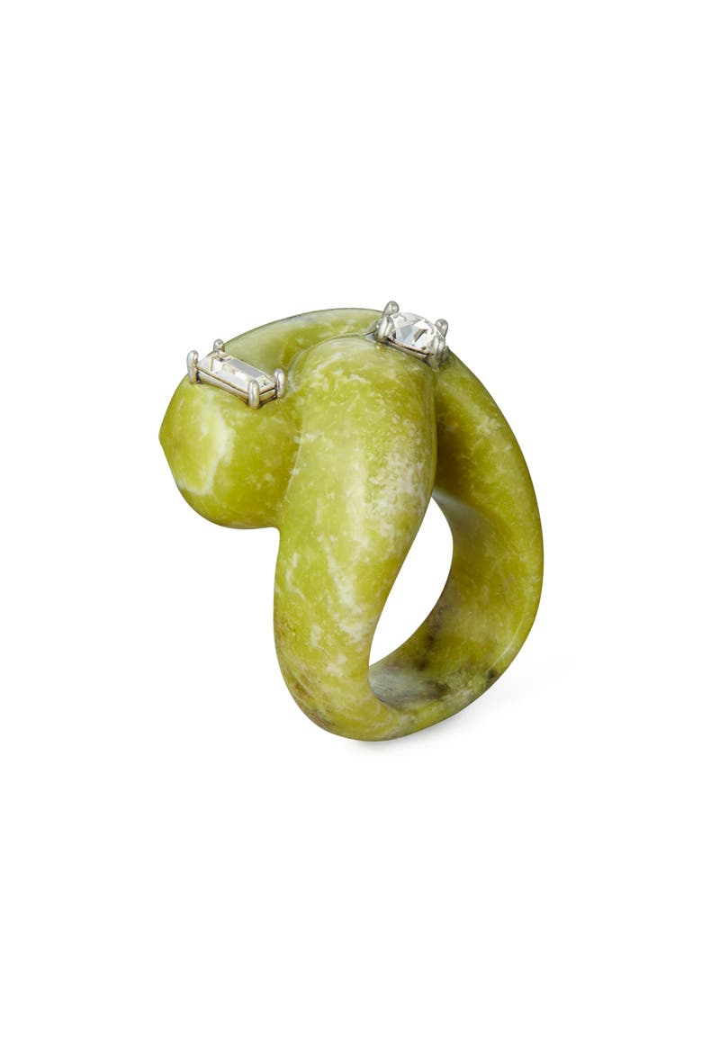 Carved Semiprecious Ring, Main, color, JADE