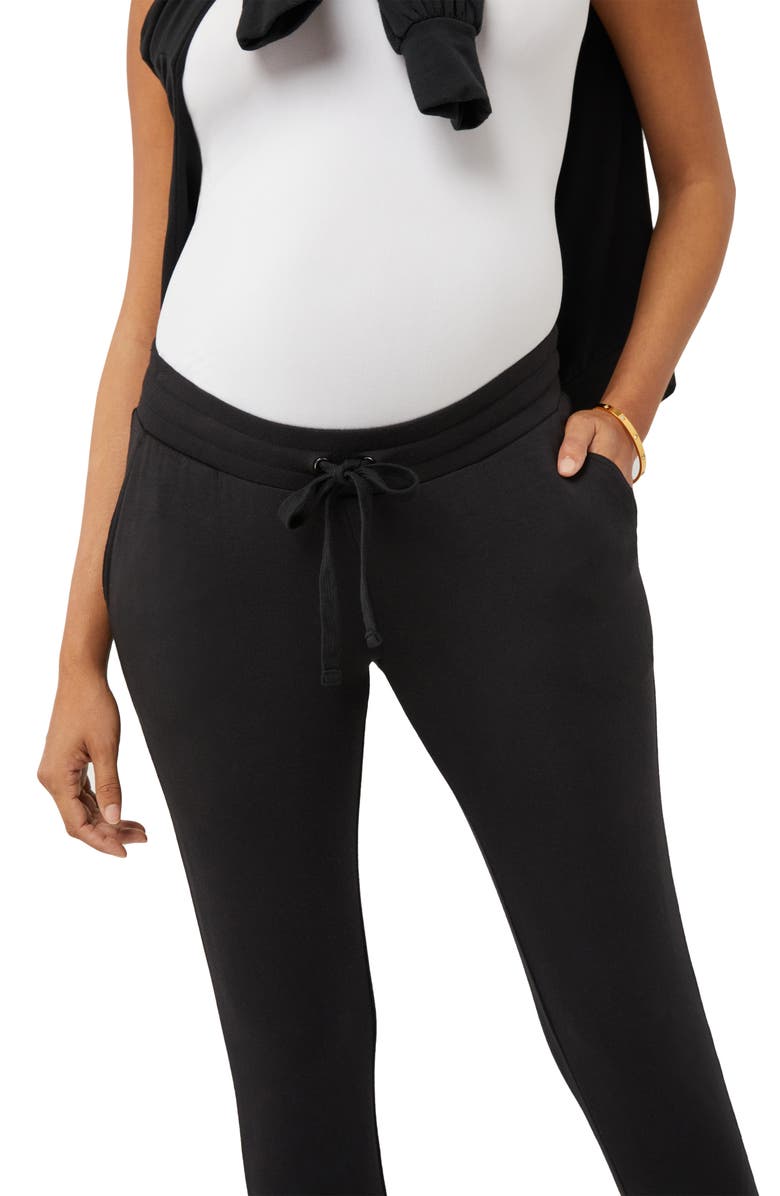 A PEA IN THE POD Underbelly French Terry Maternity Joggers, Alternate, color,