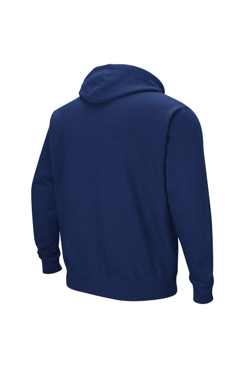 Men's Colosseum Navy RWU Hawks Arch & Logo 3.0 Pullover Hoodie, Alternate, color, Navy