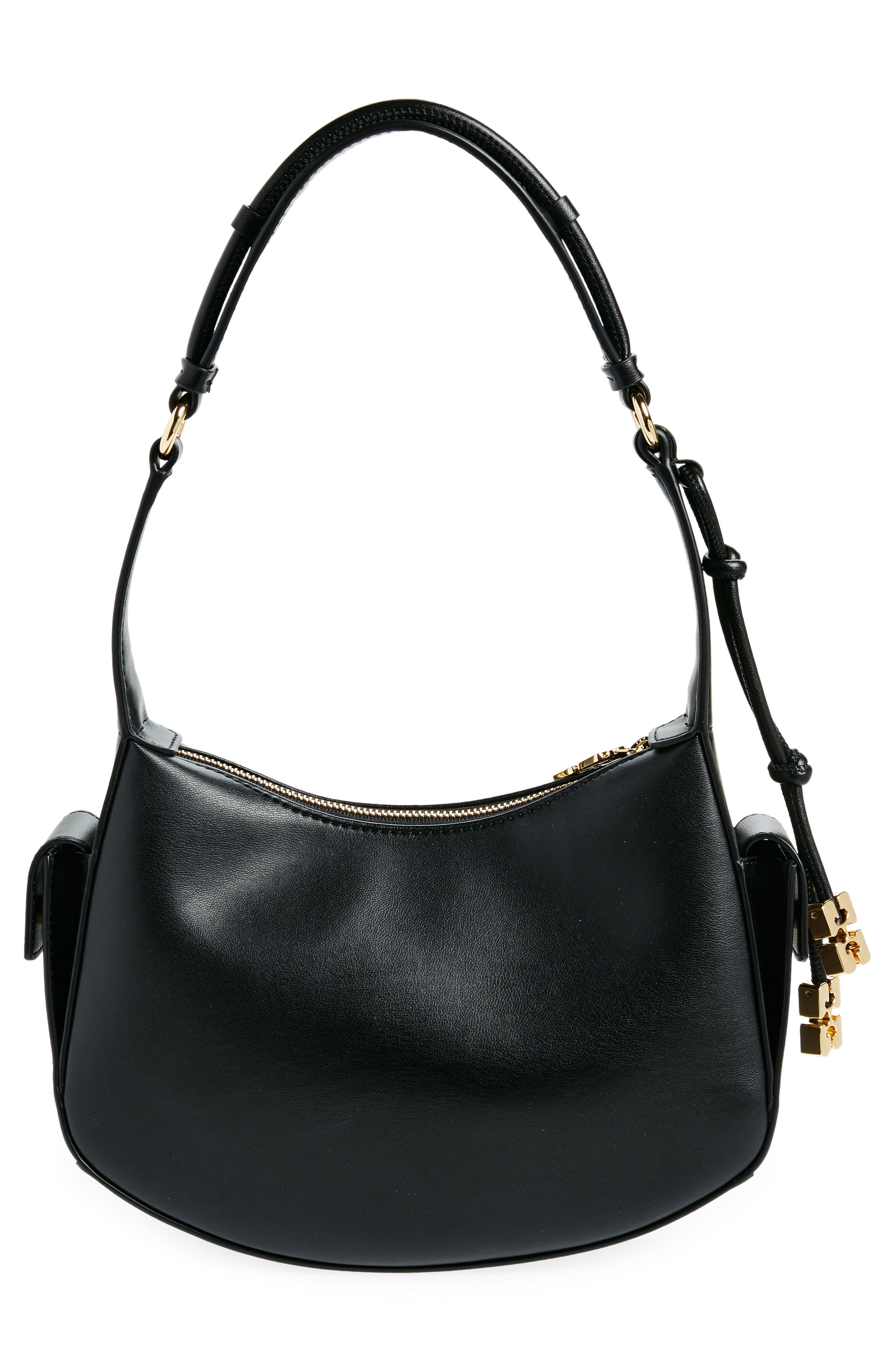 Ganni Leather Shoulder Bag, Alternate, color, 