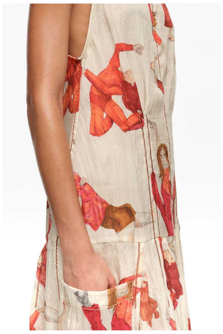 Dancers A-line strappy dress, Alternate, color, DANCERS