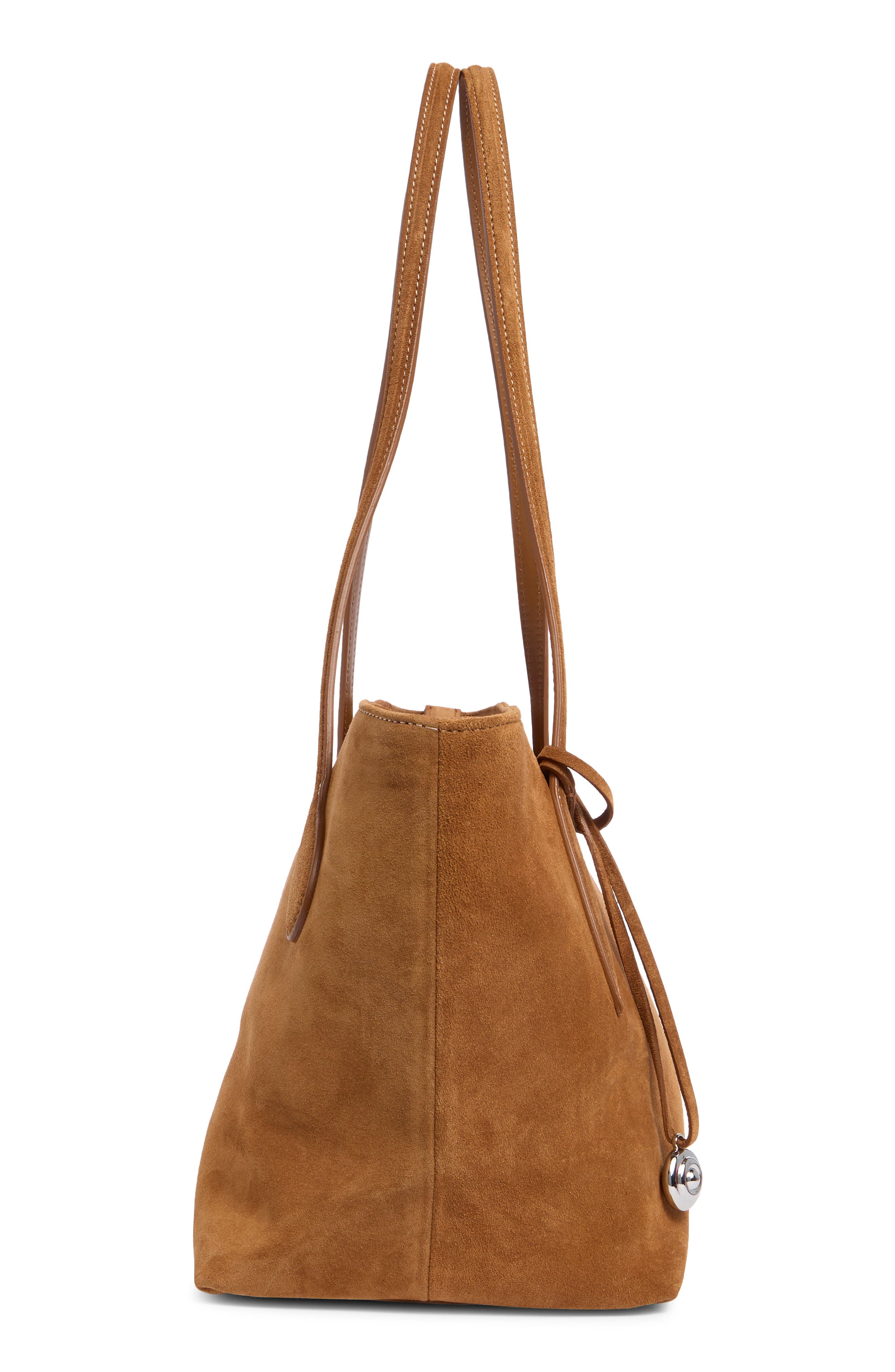 LIFFNER Sprout Midi Suede Tote, Alternate, color, Saddle Brown