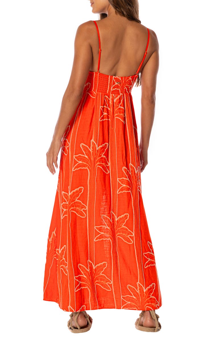 Maaji Palm Plantation Lupine Cover-Up Dress, Alternate, color, Bright Red