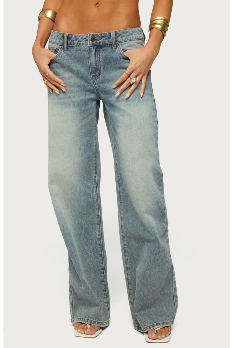 Raelynn Washed Low Rise Baggy Wide Leg Jeans, Main, color, TIDAL-BLUE