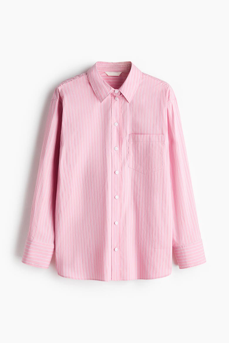 Oversized Shirt, Alternate, color, Pink/striped