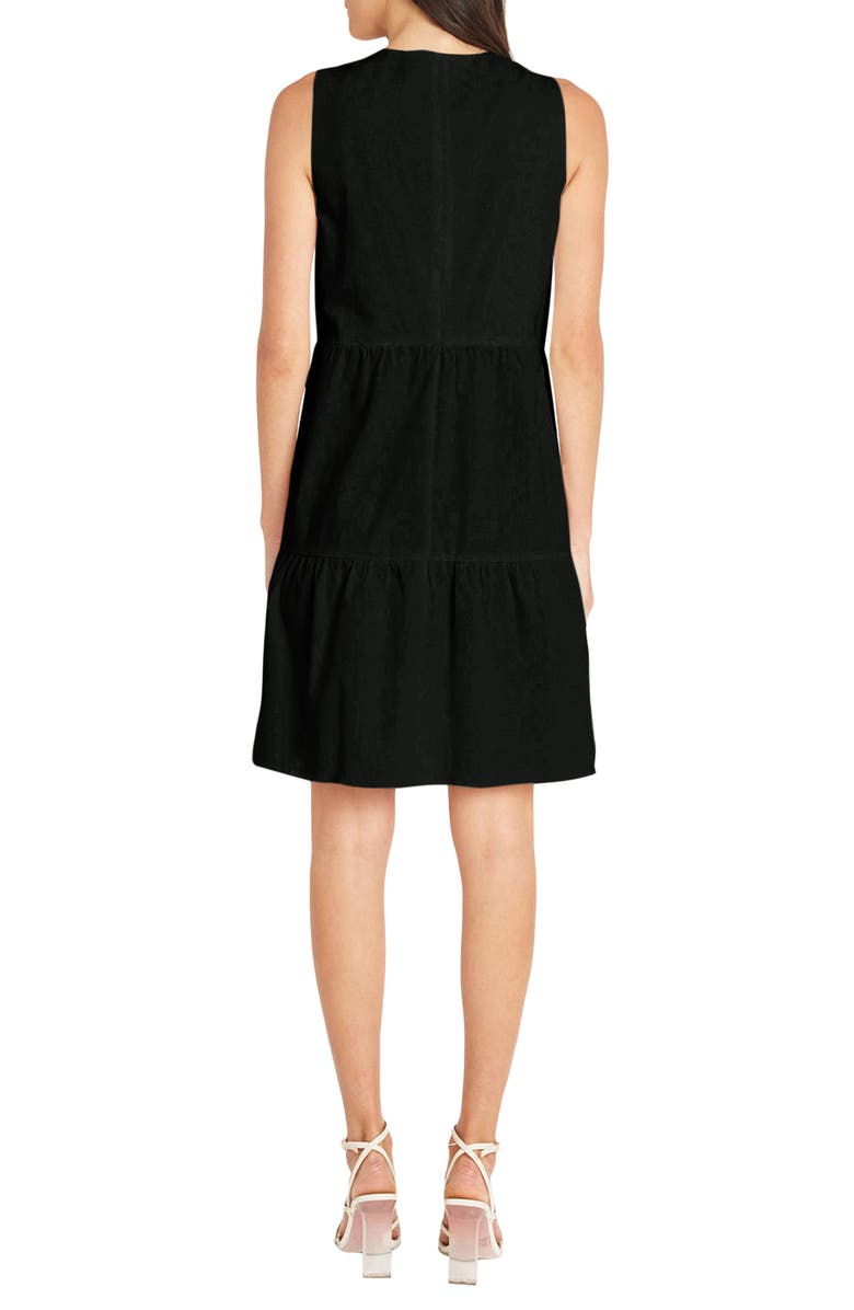 Maggy London Sleeveless Tiered Fit & Flare Dress, Alternate, color,