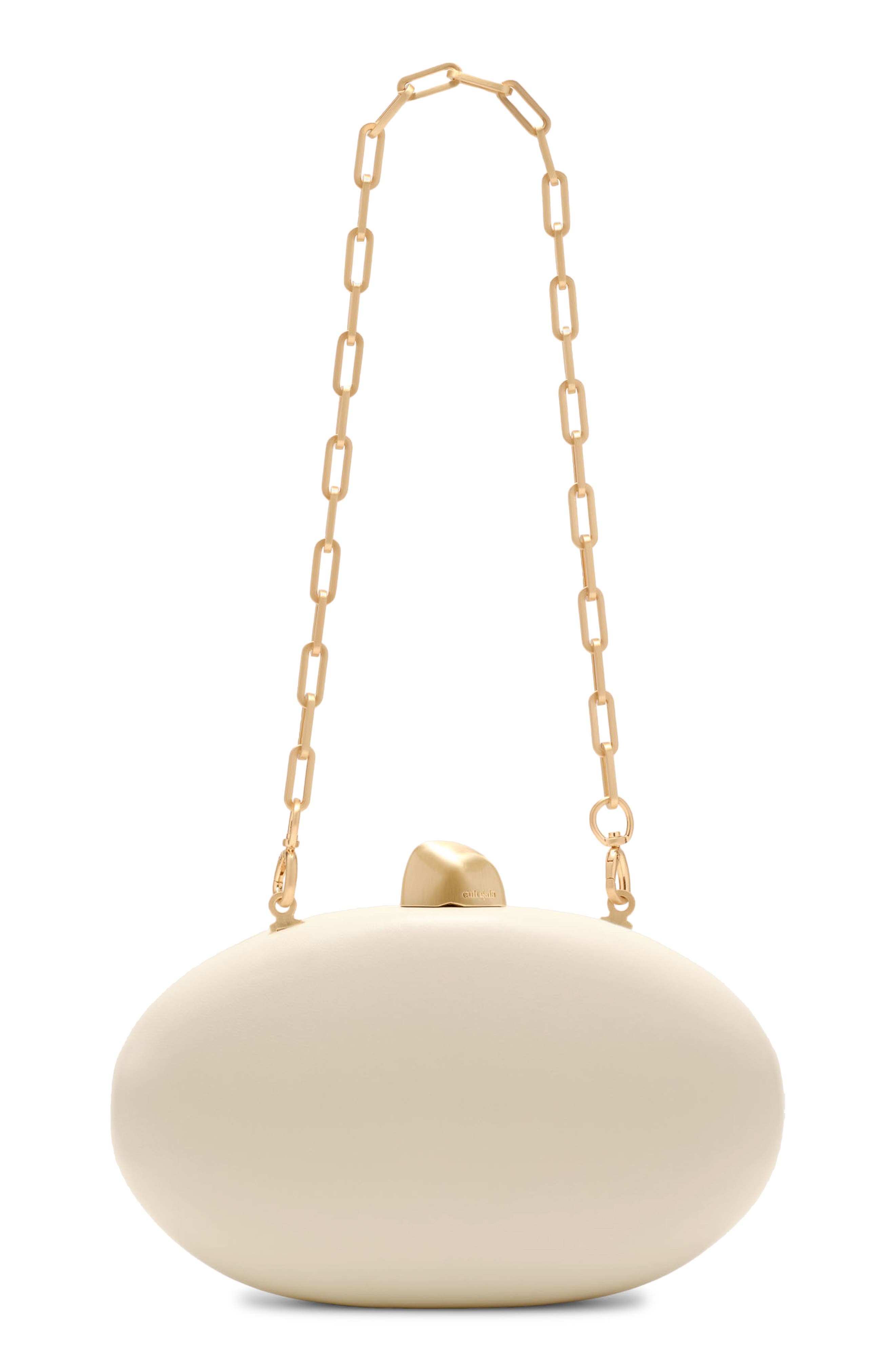 Eviana Leather Clutch, Alternate, color, ANTIQUE WHITE