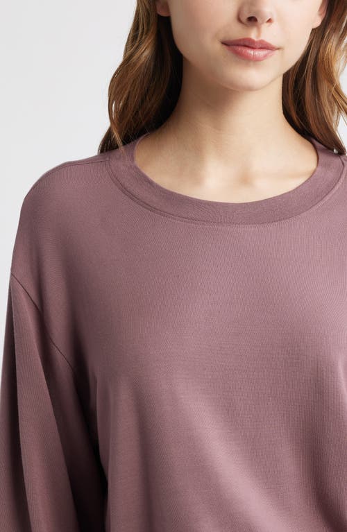 Open Edit Solid Stretch Modal Short Pajamas In Purple Taupe