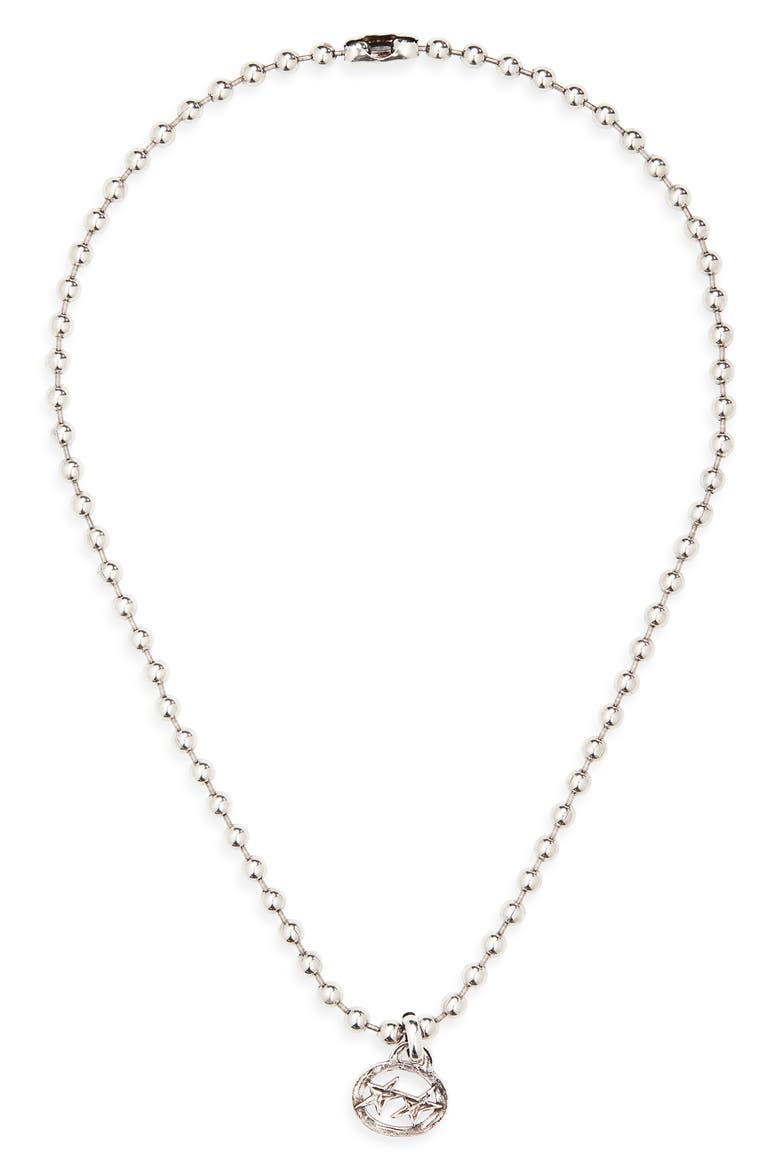 Icon Ball Necklace, Main, color, SILVER