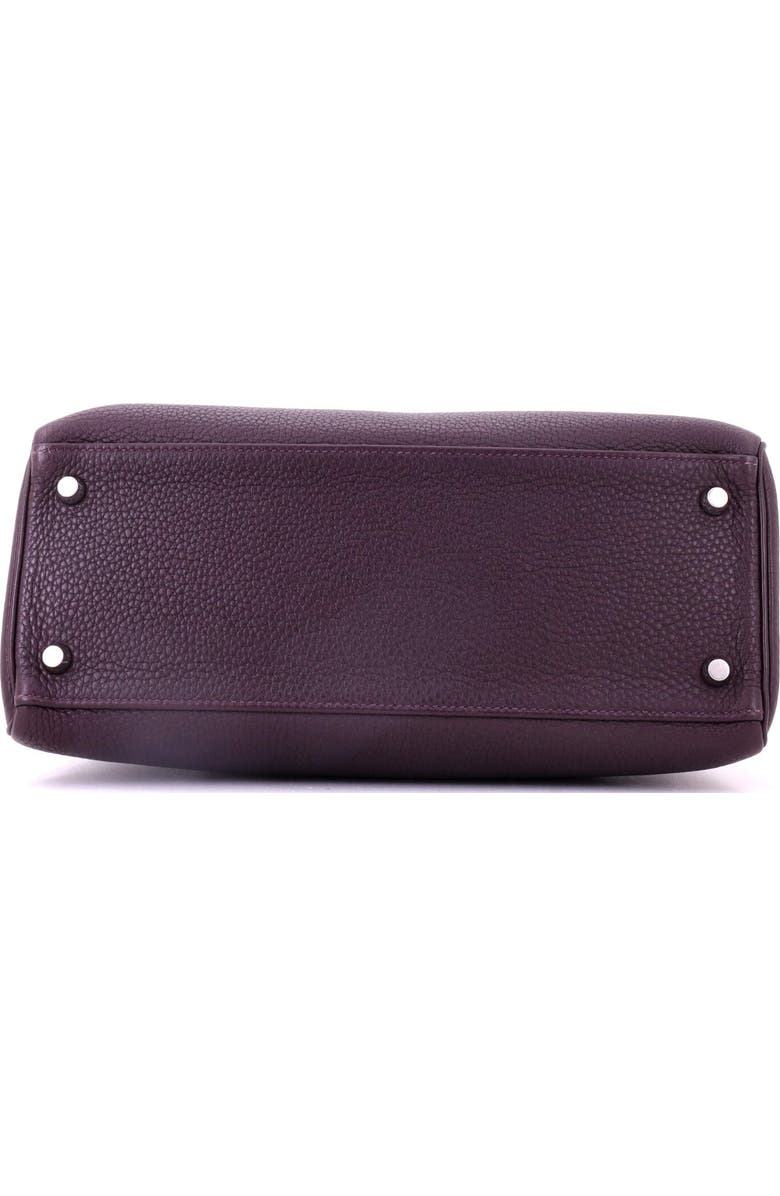 Pre-Owned Hermes Kelly Handbag Purple Togo with Palladium Hardware 28, Alternate, color, Raisin