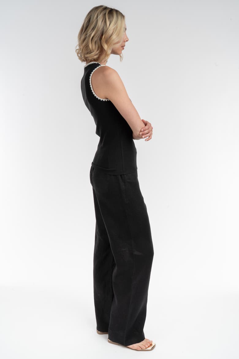 Embroidered Tank Top, Alternate, color, Black