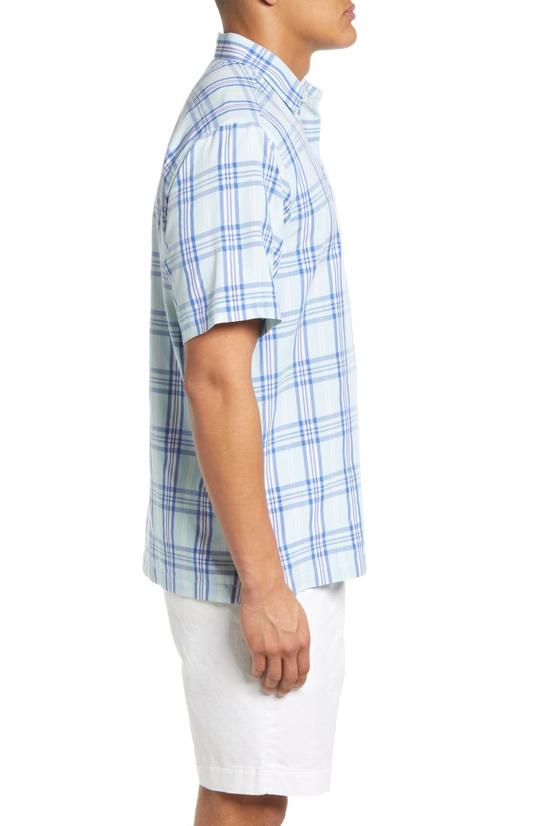 Tommy Bahama Coconut Point Plaid Short Sleeve Button-Up Shirt, Alternate, color, 