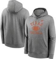 Nike Men's Nike Heather Gray Texas Longhorns Legacy Football Icon Club Fleece Pullover Hoodie