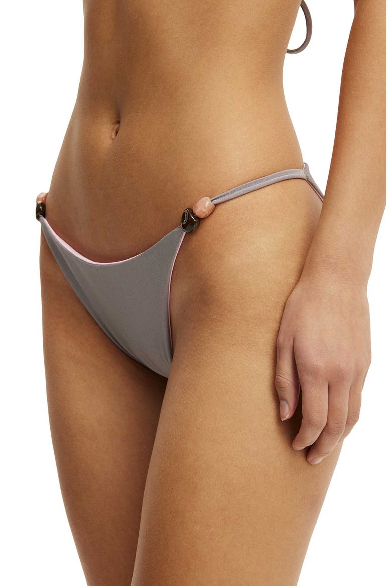 Women's Reversible Tanga Cheeky Bikini Bottom, Alternate, color, Petal Grey