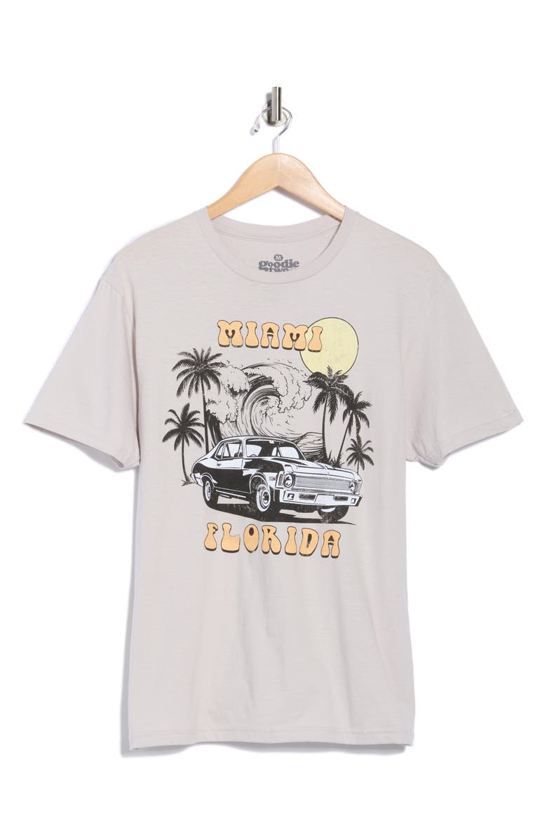 Goodie Two Sleeves Miami Florida Graphic T-Shirt, Alternate, color, Ice Grey