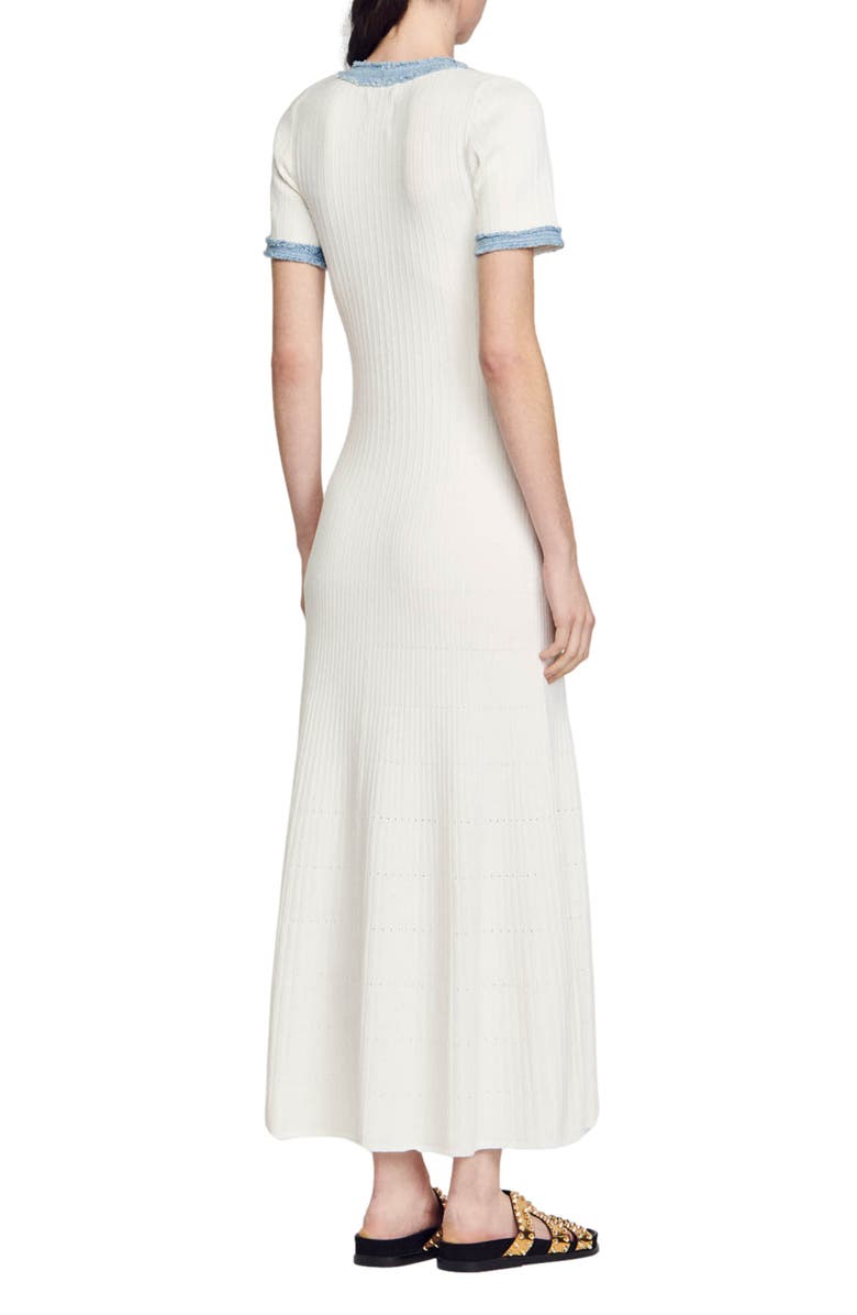 SANDRO Alecia Short Sleeve Sweater Dress, Alternate, color, 