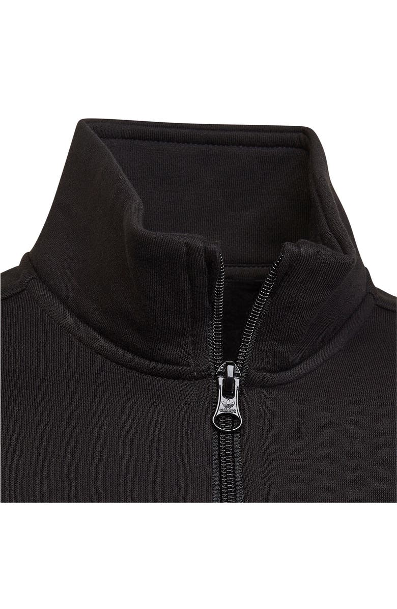 adidas Originals Adicolor Half Zip Cotton Blend Sweatshirt, Alternate, color, Black