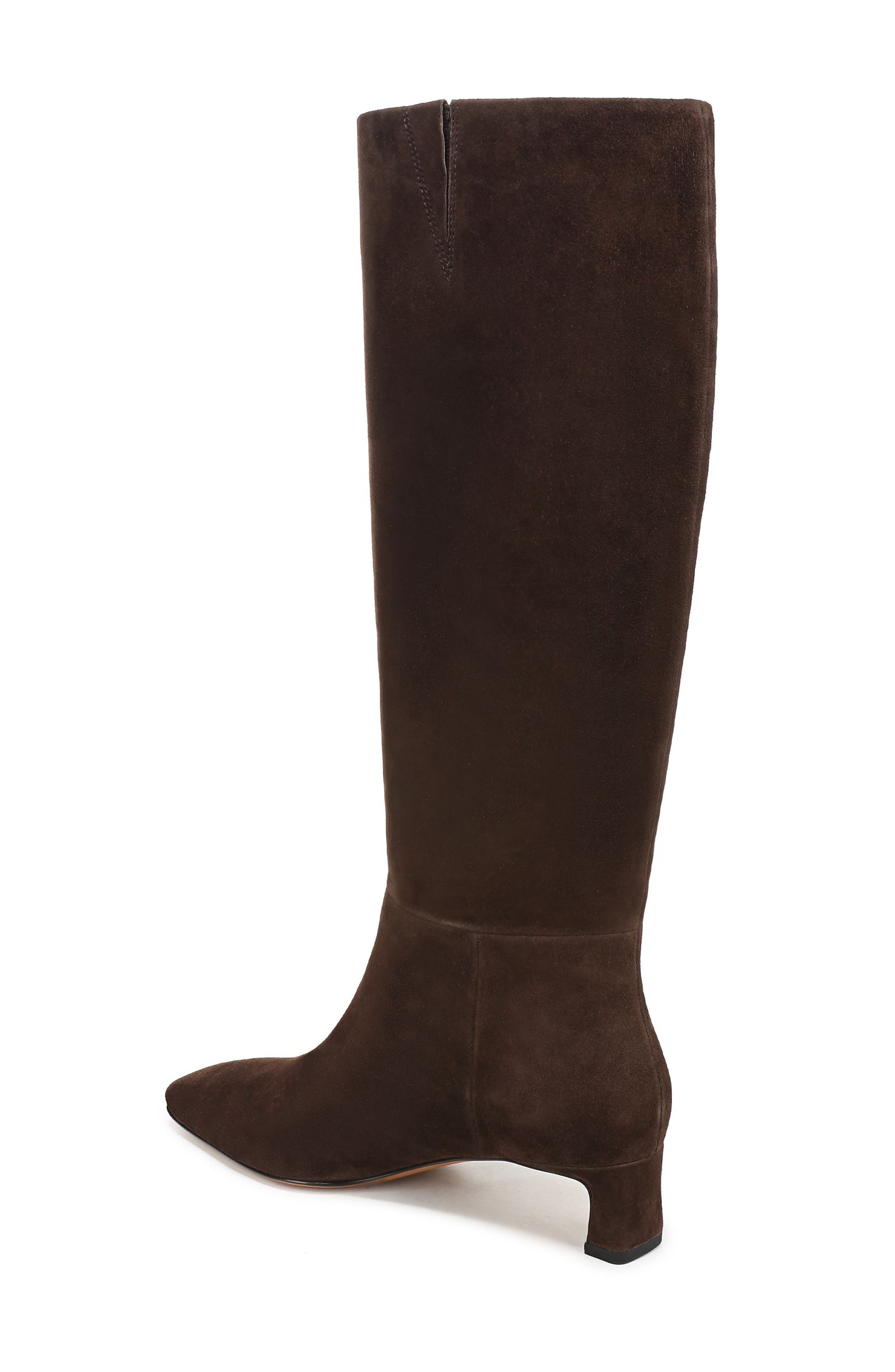 Vince Harlan Knee High Boot, Alternate, color, Cacao Brown Suede
