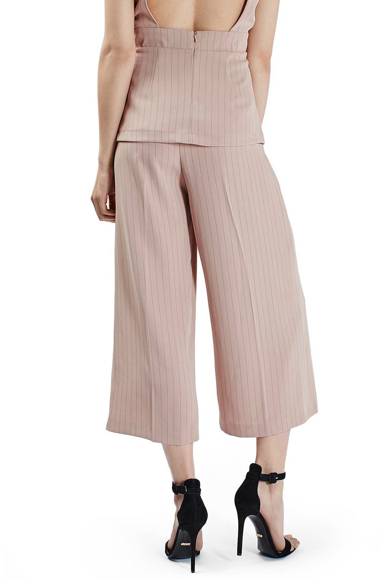 Pinstripe Wide Leg Crop Pants, Alternate, color, BLUSH MULTI