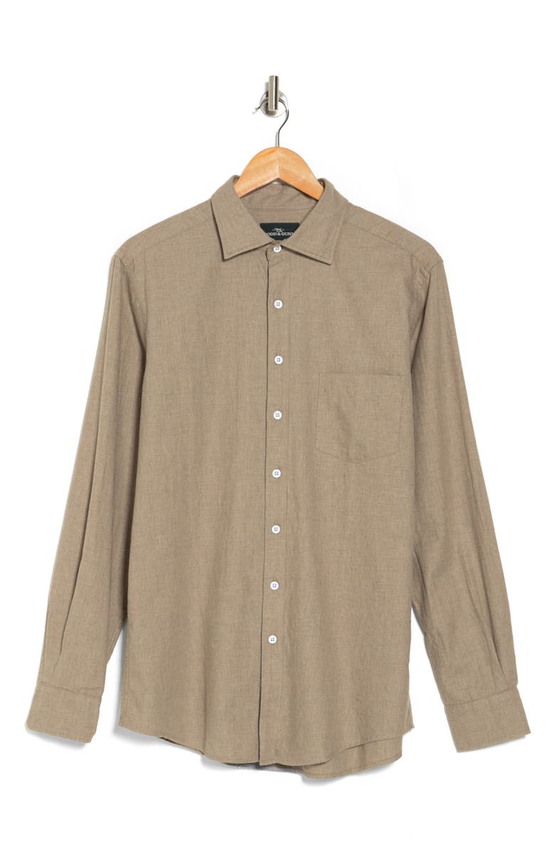Rodd & Gunn Martinborough Long Sleeve Cotton Button-Up Shirt, Alternate, color, Cappuccino
