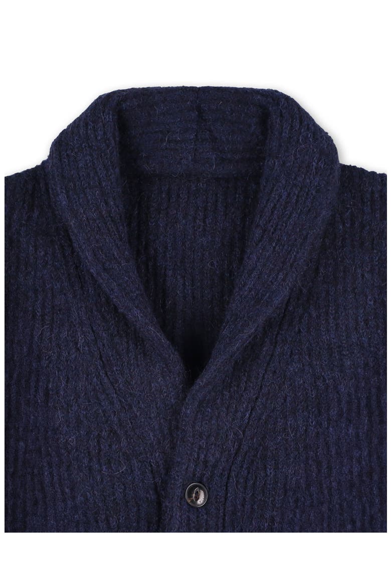 Alpaca Shawl Collar Cardigan, Alternate, color, Blue
