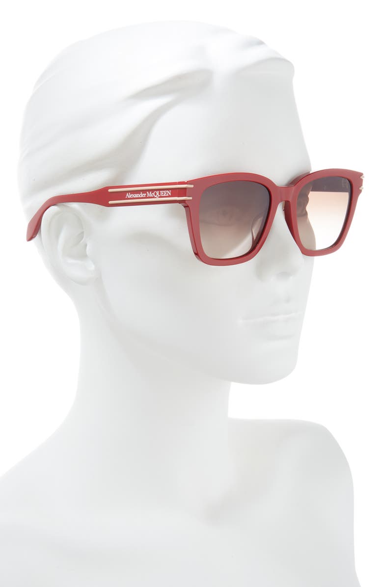 McQueen 55mm Square Sunglasses, Alternate, color,
