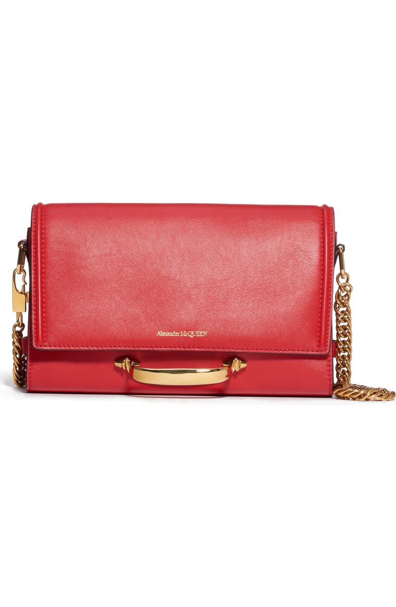 McQueen Alexander McQueen The Story Leather Shoulder Bag, Main, color,