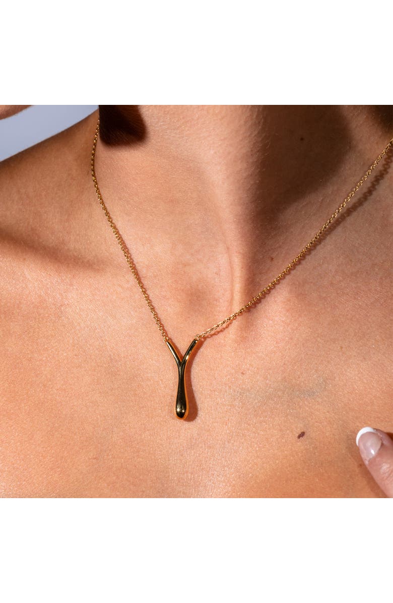Lucy Quartermaine V Drop Pendant in Gold Vermeil, Alternate, color, Gold