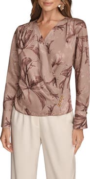 Donna Karan New York Satin Wrap Top