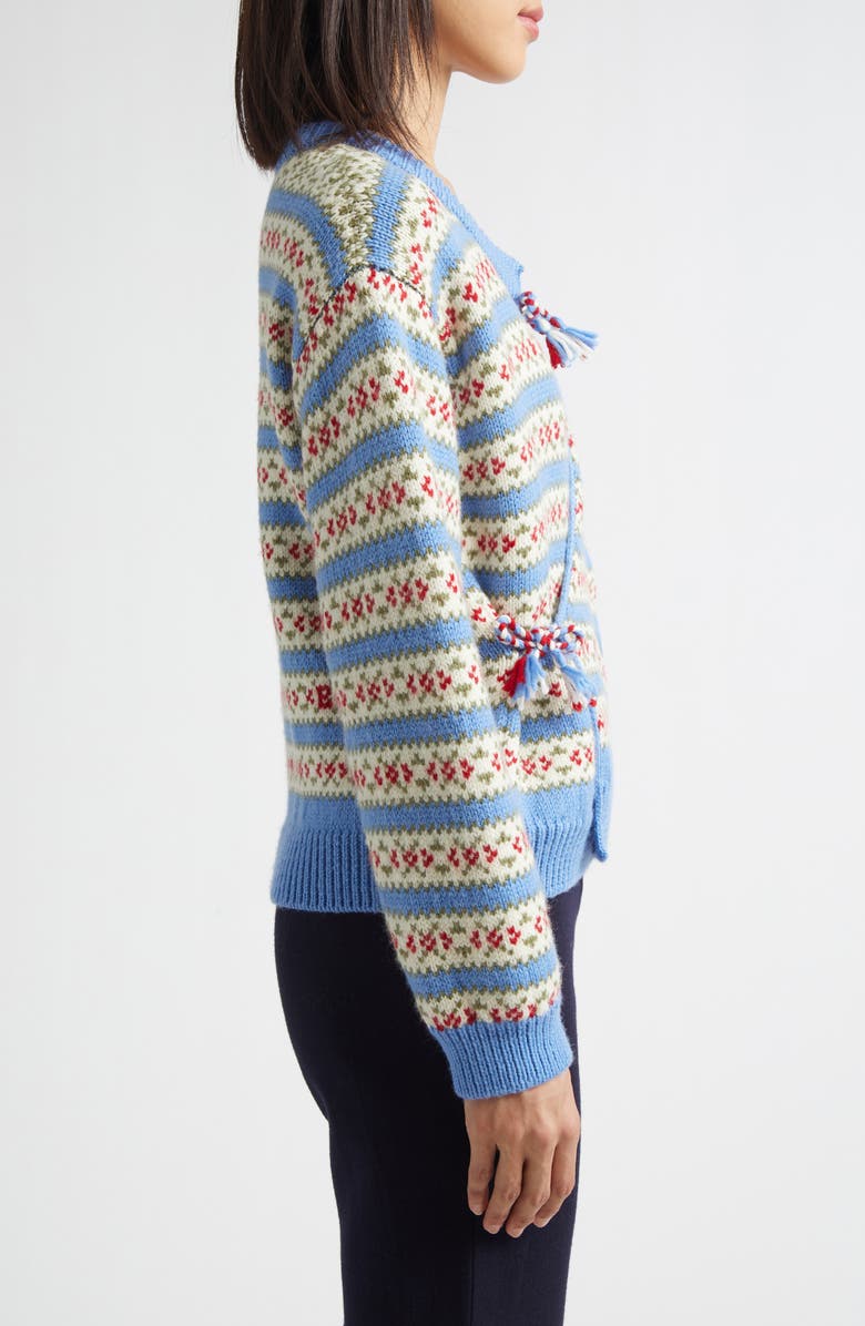 Bode Wedgewood Virgin Wool Cardigan, Alternate, color, Multi