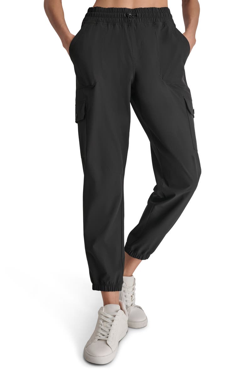 DKNY Cargo Joggers, Alternate, color, Black