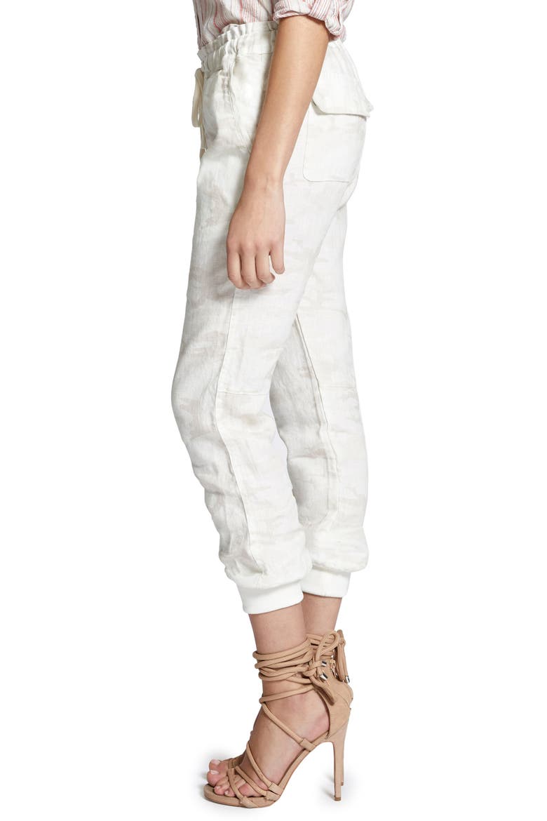 Troop Camo Linen Jogger Pants, Alternate, color, WHITE CAMO